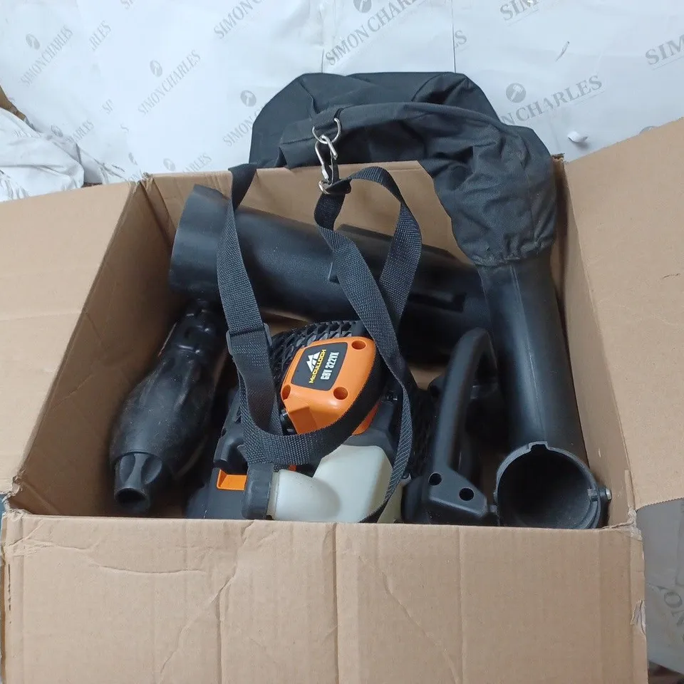 BOXED MCCULLOCH GBV 322VX PETROL BLOWER  RRP £184.99