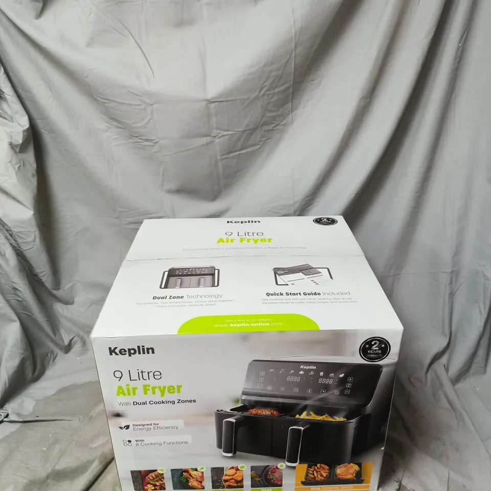 KEPLIN 9 LITRE AIR FRYER WITH DUAL COOKING ZONES