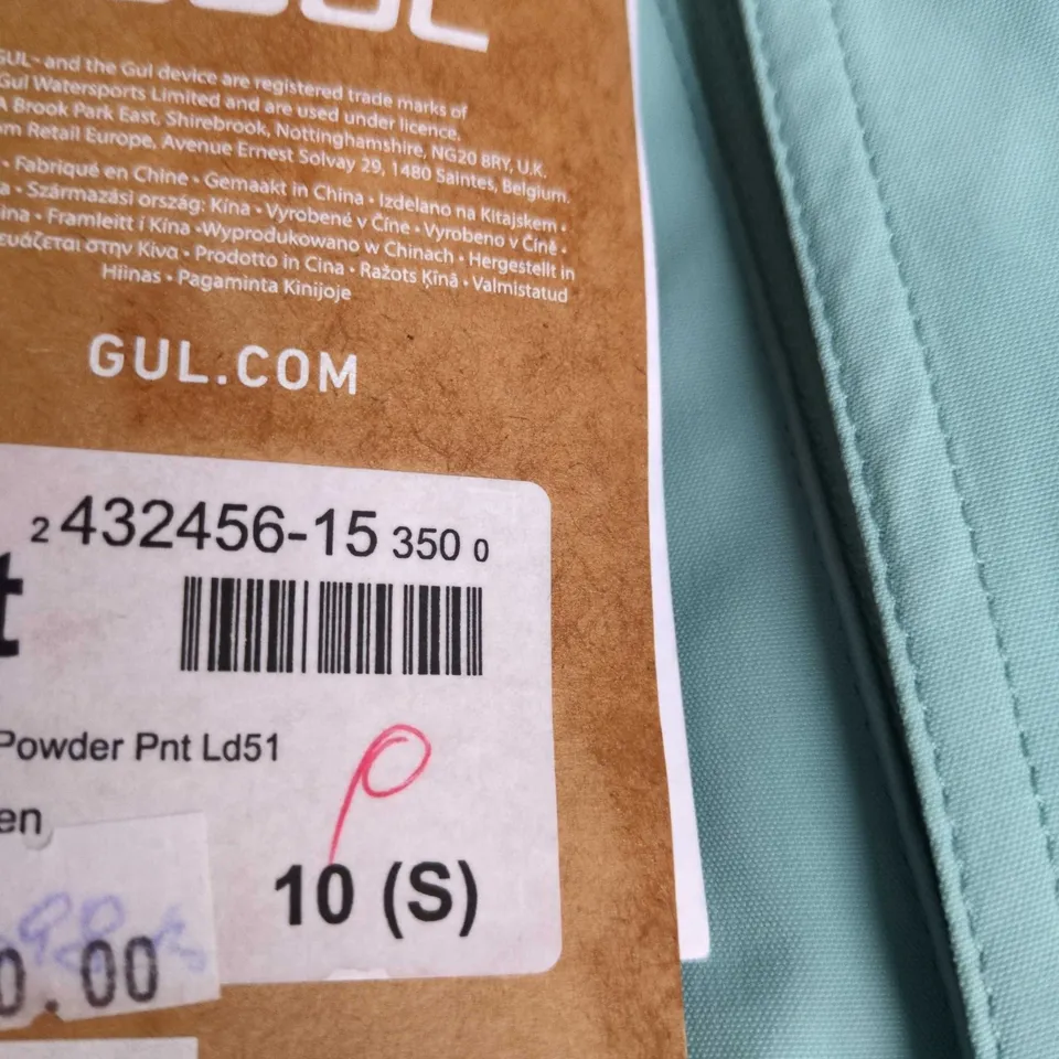 GUL POWDER PANT – LIGHT BLUE SNOW/SKI TROUSERS – UK 10 (S)