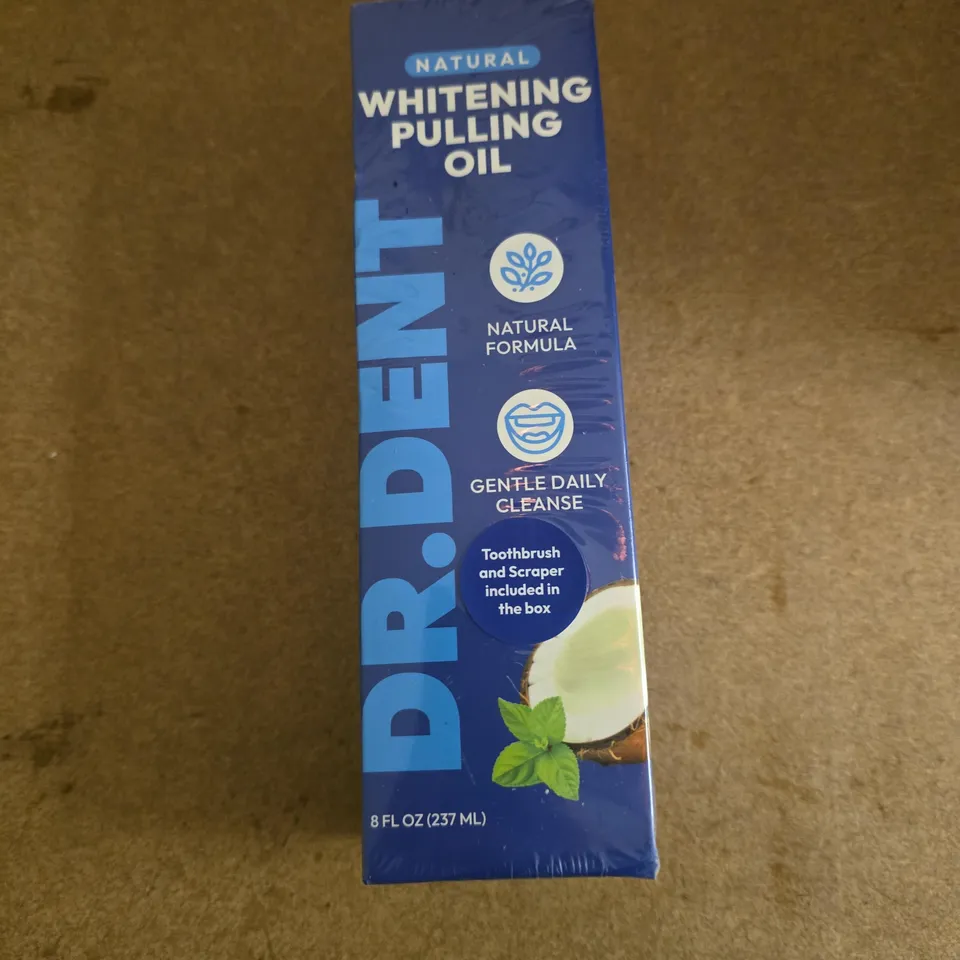DR. DENT NATURAL WHITENING PULLING OIL – 8 FL OZ (237 ML) – BOXED