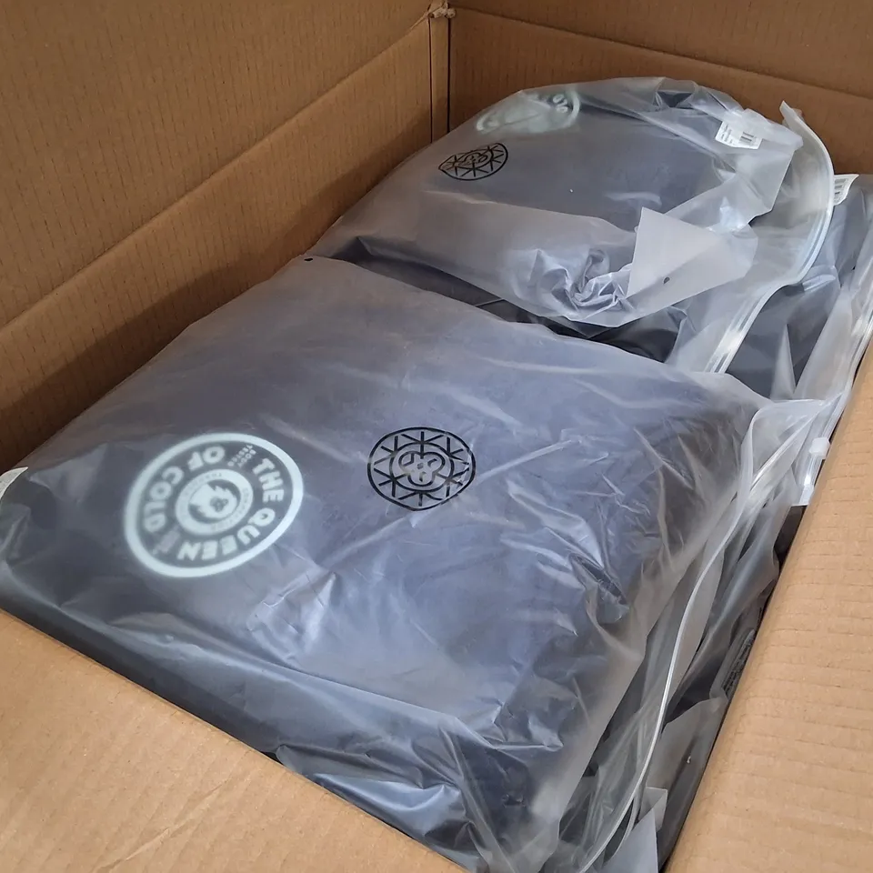 BOX CONTAINING APPROXIMATELY 14 BRASS MONKEY LADIES' THE QUEEN OF COLD HOODIE – NAVY – SIZE S