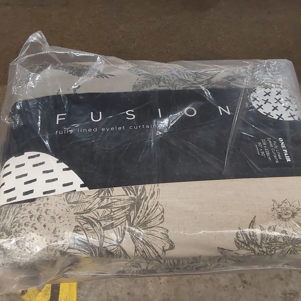 BAGGED EYELET ROOM DARKENING CURTAINS - SARANDA CHARCOAL // 90" X 90" (1 ITEM)