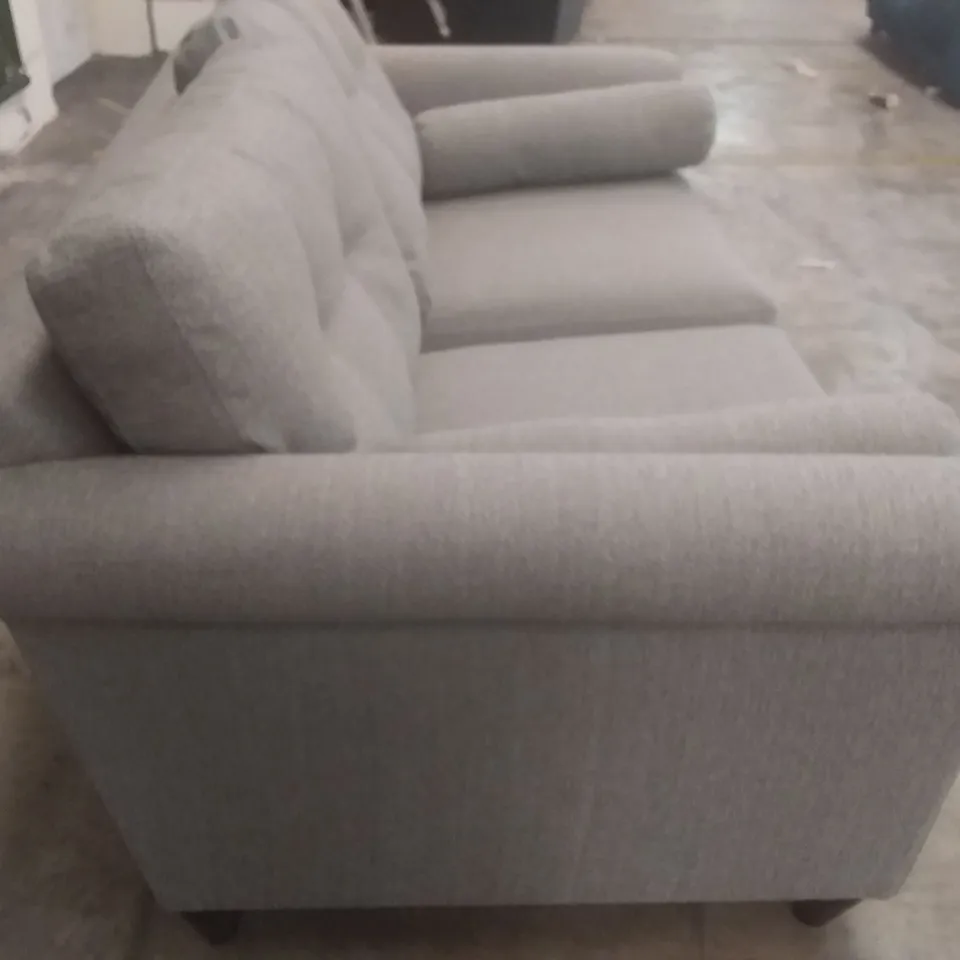 QUALITY BRITISH DESIGNER LOUNGE CO. PHOEBE 2 SEATER SOFA GREY FABRIC