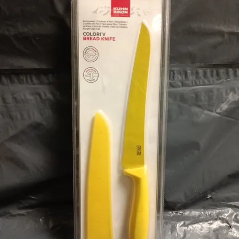 KUHN RIKON COLORI V BREAD KNIFE IN YELLOW
