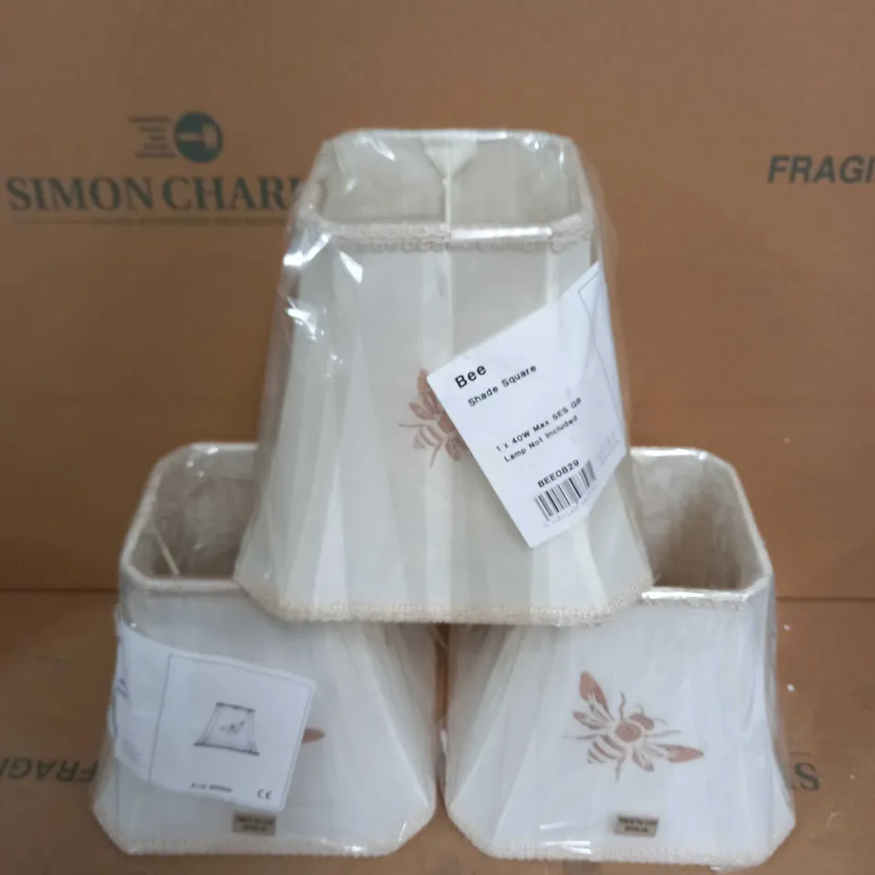 LOT OF 3 DAR LIGHTING BEE LAMP SHADES 