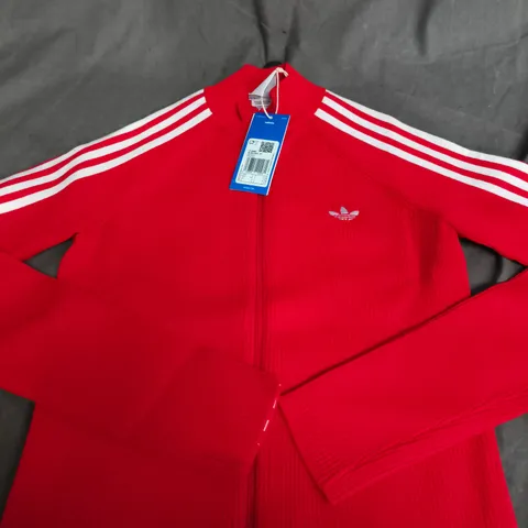 ADIDAS RED TRACK JACKET - SIZE S