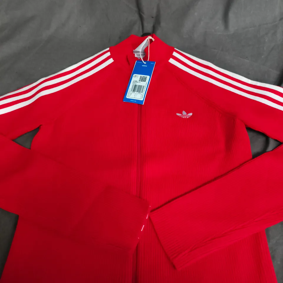 ADIDAS RED TRACK JACKET - SIZE S