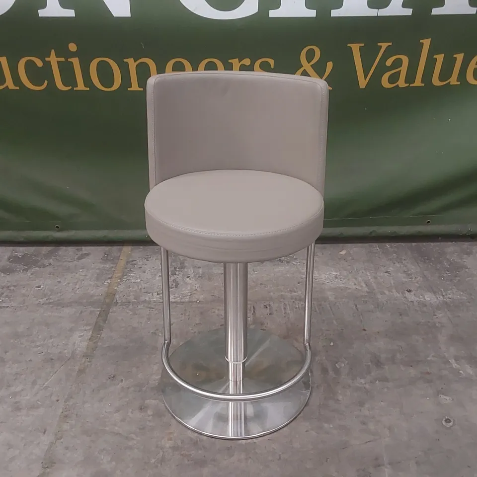 QUALITY DESIGNER MONZA STAINLESS STEEL AND PU LEATHER BAR STOOL