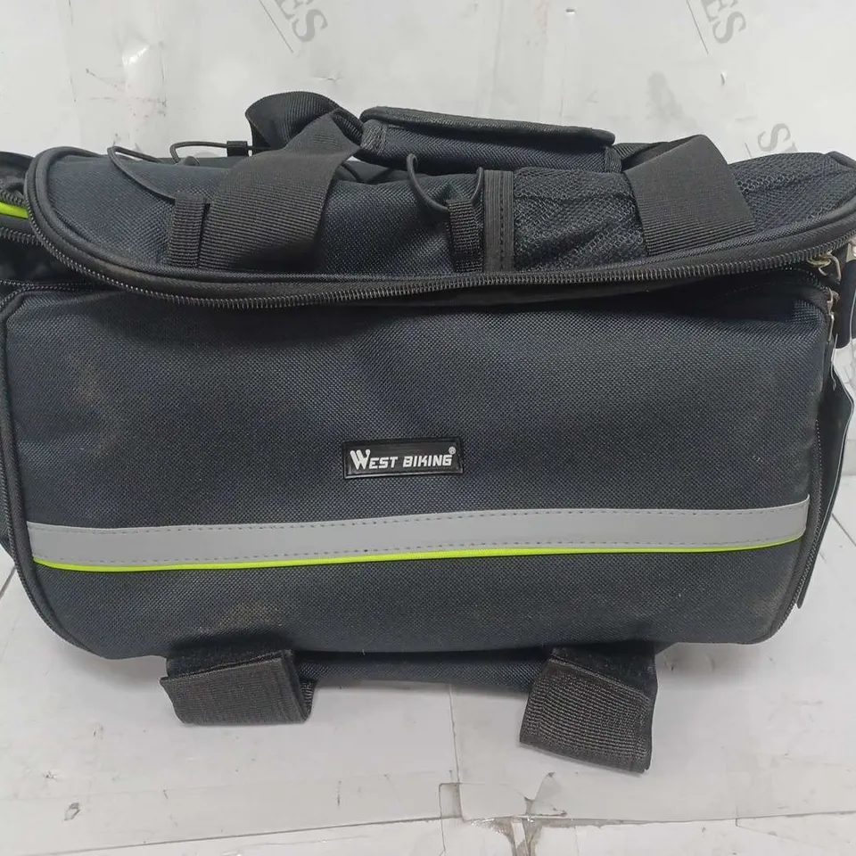 WEST BIKING BICYCLE BAG IN BLACK/GREEN