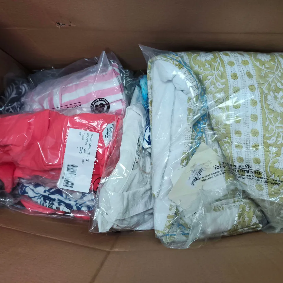 APPROXIMATELY 30 ASSORTED CLOTHING ITEMS IN VARIOUS SIZES, STYLES & COLOURS TO INCLUDE BRANDS SUCH AS CLASSIC, SUGAR CRISP, MARINA KANEVA, ETC - COLLECTION ONLY
