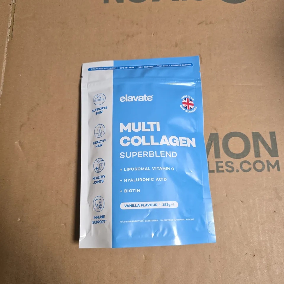 ELAVATE MULTI COLLAGEN SUPERBLEND VANILLA 182G – MADE IN UK