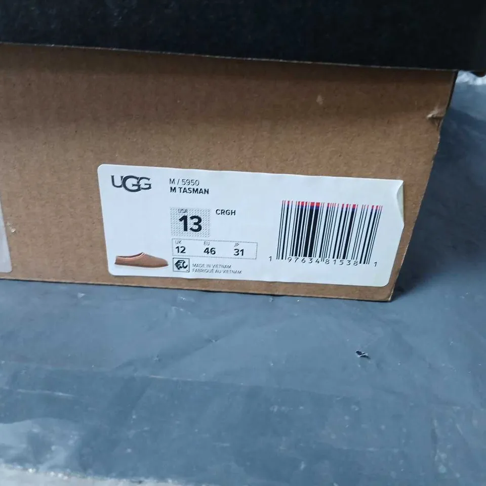 UGG TASMAN SLIPPERS – UK 12 (EU 46) – BROWN SUEDE