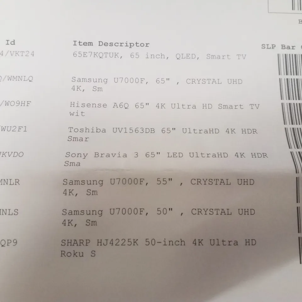 PALLET CONTAINING 8 ASSORTED DAMAGED TVS