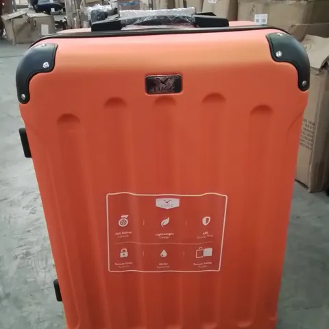 HARD SHELL LUGG SET OF 2 ORANGE TRAVEL SUITCASES