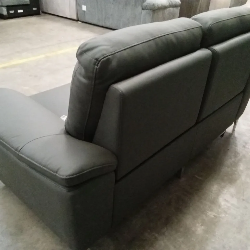 PAVILION 2 SEATER LEATHER/FAUX LEATHER POWER RECLINER SOFA - CHARCOAL RRP £949