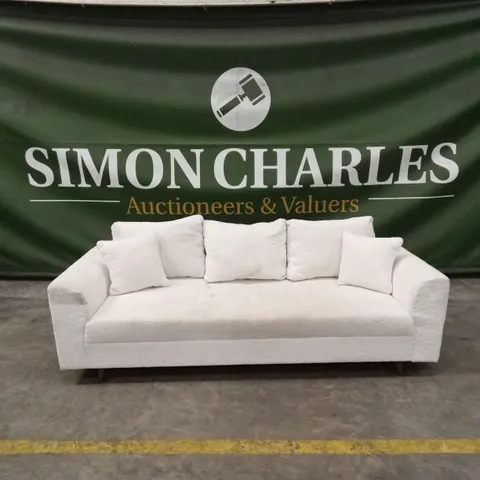 RUNE 3 SEATER FABRIC SOFA - NATURAL