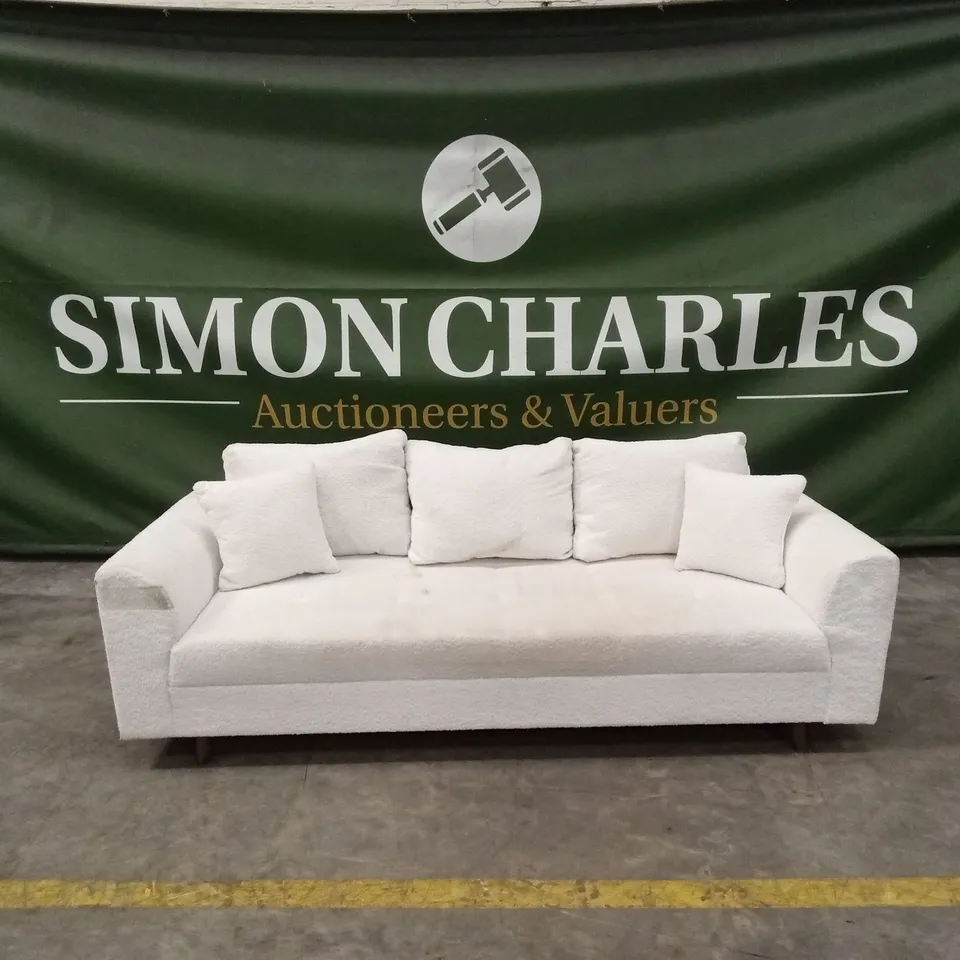 RUNE 3 SEATER FABRIC SOFA - NATURAL RRP £599