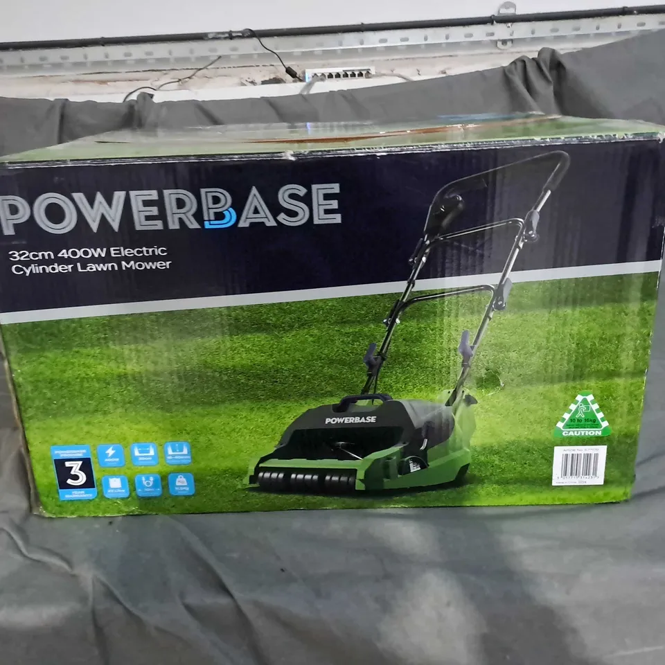 POWERBASE 32CM 400W ELECTRIC CYLNDER LAWN MOWER 