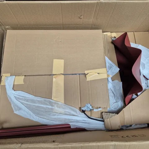 BOXED HABITAT YUNO PLEAT FLOOR LAMP RED 7264296 - COLLECTION ONLY