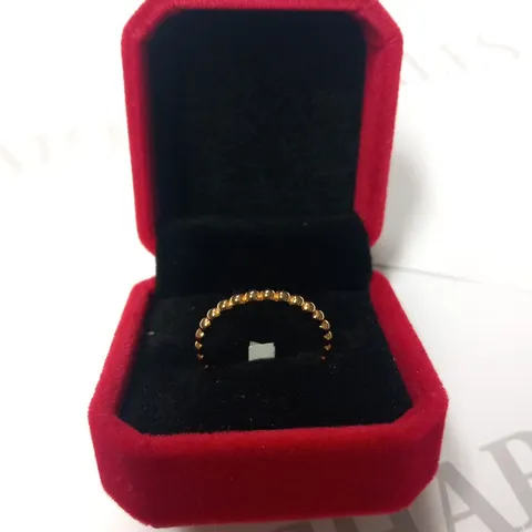 BERING GOLD PLATED BEAD RING SIZE 8