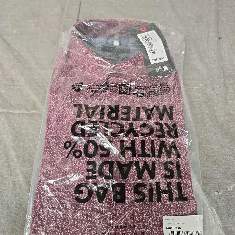 TED BAKER GEO PRINT SHIRT SIZE 1