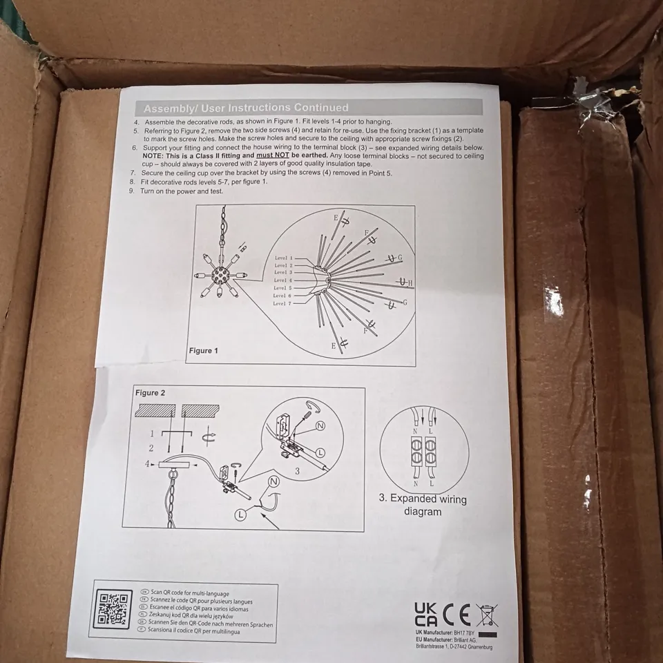 BOXED PENDANT LIGHT (1 BOX)