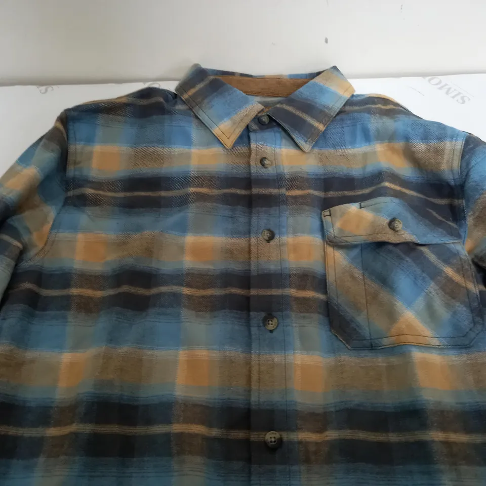 ORIGINAL CQR FLANNEL SHIRT IN BROWN, BLUE AND BLACK - EU MEDIUM