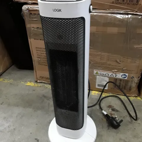 BOXED LOGIK L20CTH23 PORTABLE CERAMIC FAN HEATER - WHITE