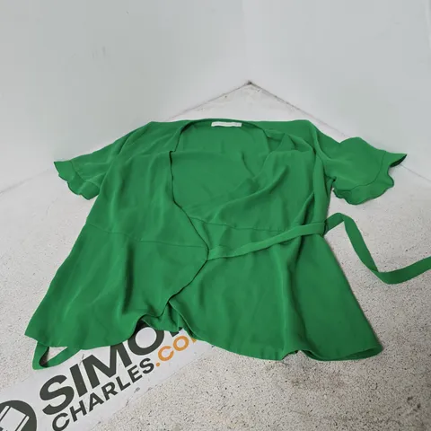 ZARA TRAFALUC COLLECTION GREEN WRAP DRESS (EUR M)