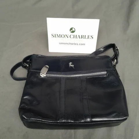 ASHWOOD LADIES HANDBAG ZIP FASTENING DARK NAVY BLUE