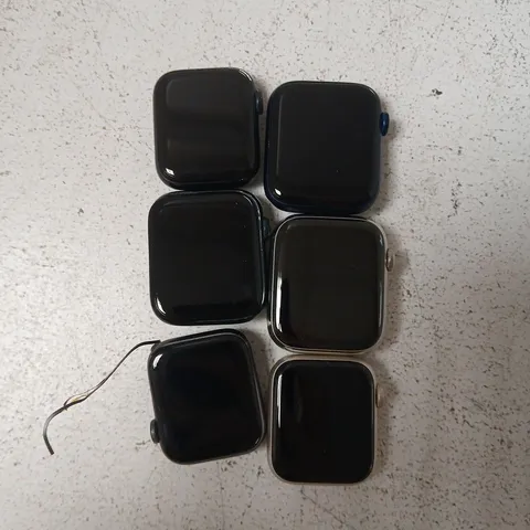 6 ASSORTED SMART WATCH FACES TO INCLUDE APPLE WATCH SERIES 6, APPLE WATCH SE 2, APPLE WATCHE SERIES 7, ETC