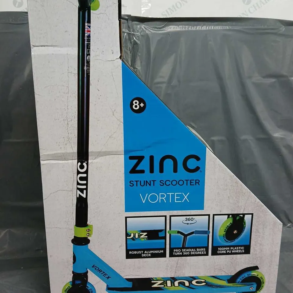 BOXED ZINC STUNT SCOOTER VORTEX 