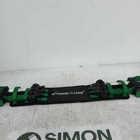 GYMPRO LUXE FITNESS STRAP WITH GREEN CONNECTORS – BLACK