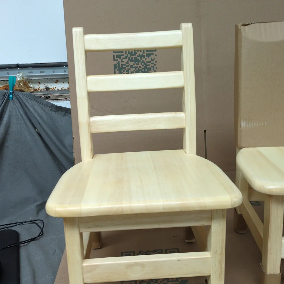 2X BRAND NEW GUIDECRAFT LADDERBACK CHAIRS 10"