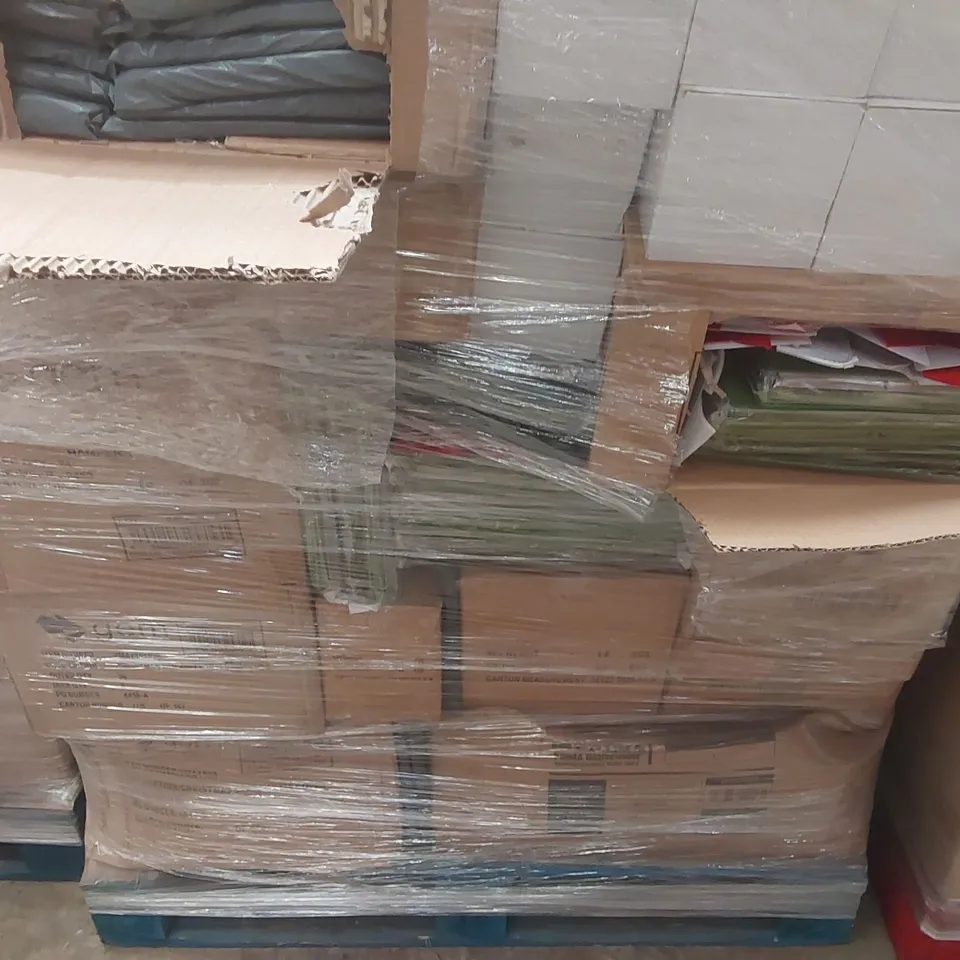 PALLET CONTAINING A VERY LARGE QUANTITY OF ASSORTED ITEMS INCLUDING: CHRISTMAS STORAGE BOXES, DECORATIONS, CANDLE ADVENT CALENDAR, SANTA SACKS ECT
