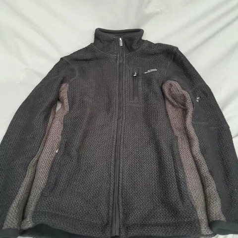 WEIRD FISH BERFAN FULL ZIP LINED MACARONI JACKET IN BLACK SIZE S