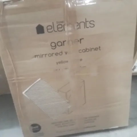 BOXED GARNER MIRRORED WALL CABINET YELLOW