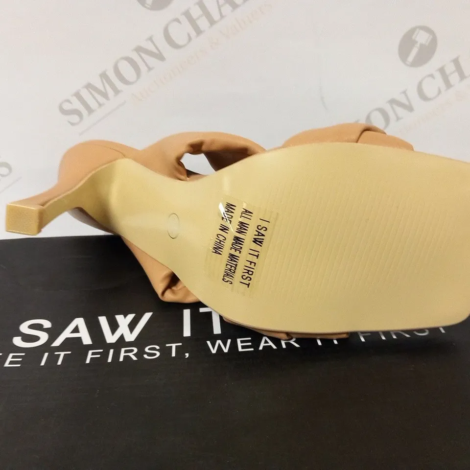 BOXED I SAW IT FIRST TWISTED DOUBLE STRAP HEELED MULE SIZE 4