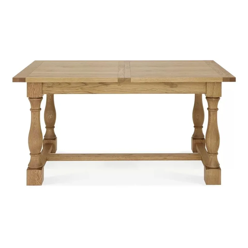 BOXED LEYLAND EXTENDABLE DINING TABLE - RUSTIC OAK (2 BOXES)