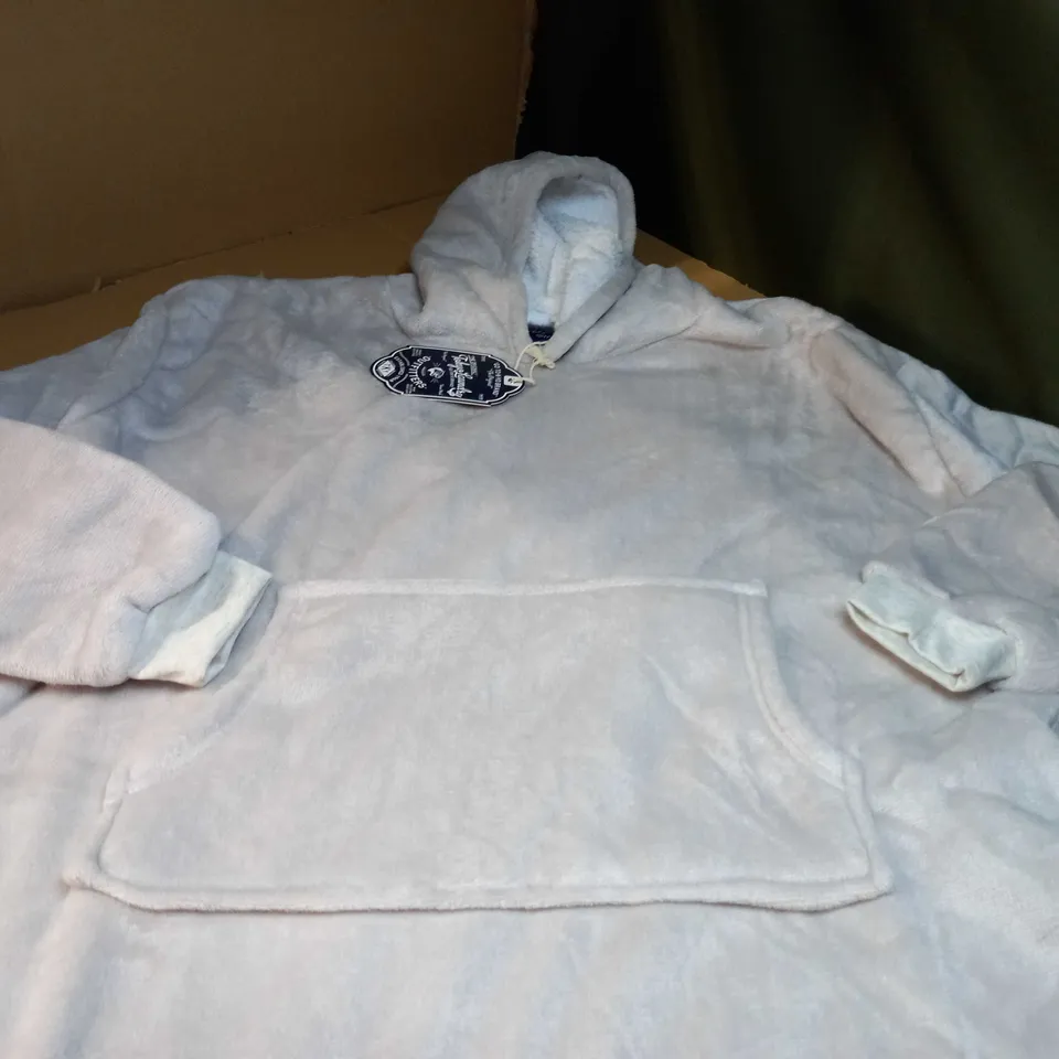 GREY SNUGGLE/BORG LINED HOODIE - ONE SIZE 