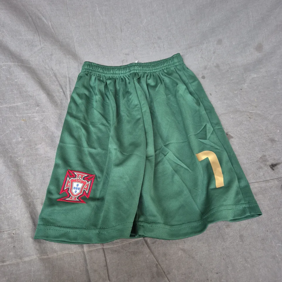 PORTUGAL FC HOME SHIRT WITH SHORTS - RONALDO 7 - SIZE 24 - KIDS