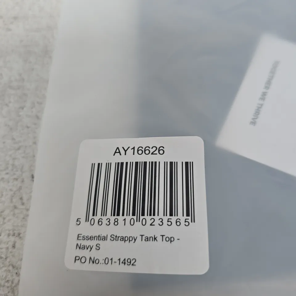 BAGGED AYBL ESSENTIAL STRAPPY TANK TOP – NAVY, SIZE S