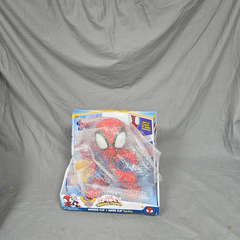 SPIDER-MAN AMAZING FRIENDS ACTION FIGURE IN BOX – LIGHTS UP (SUPER FLIP SPIDEY)