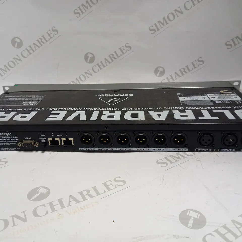 BEHRINGER ULTRADRIVE PRO DCX2496 SPEAKER MANAGEMENT SYSTEM