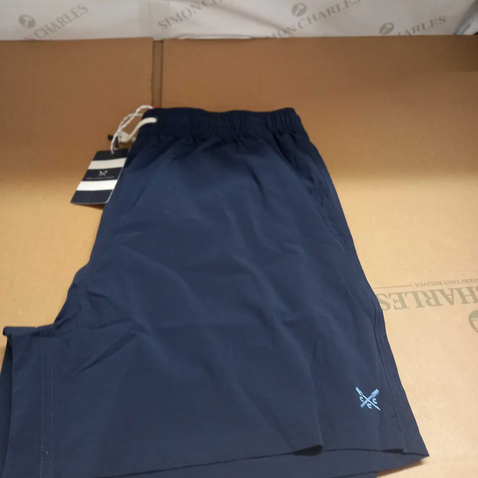 CREW CLOTHING COMPANY NAVY BLUE SWIMMING SHORTS SIZE L