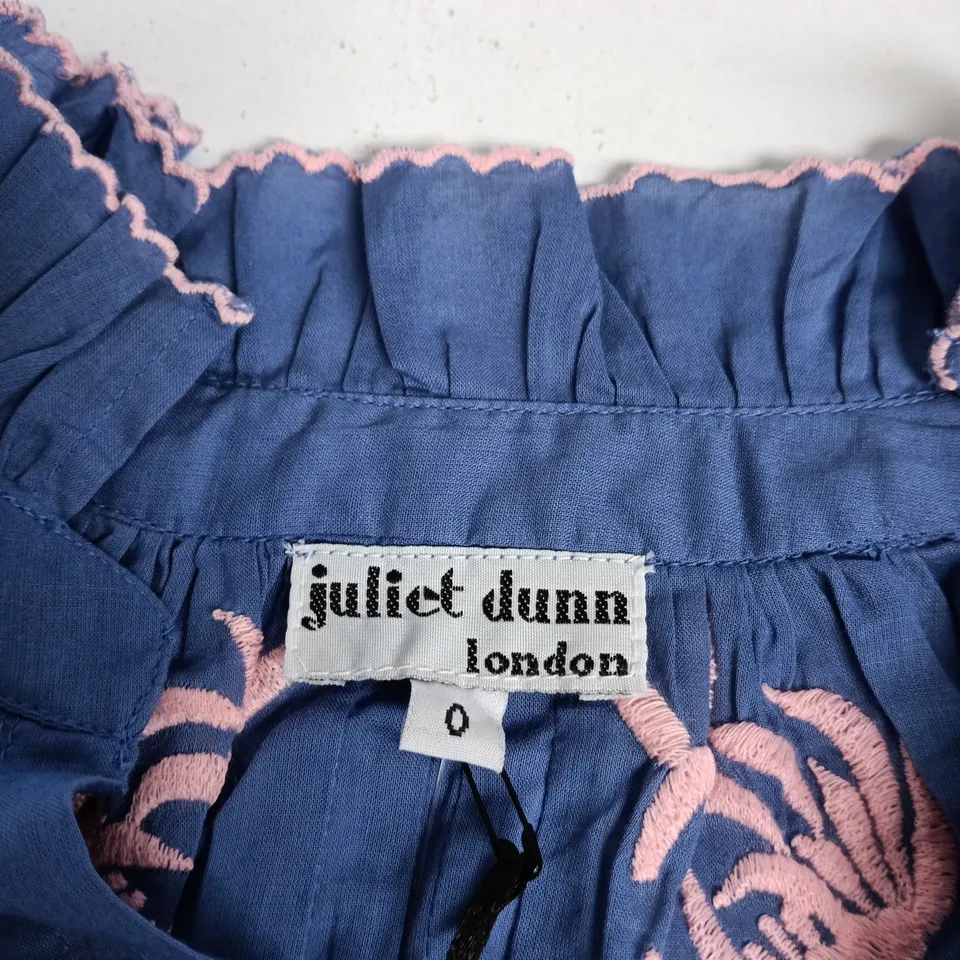 JULIET DUNN LONDON DENIM/CANDY EMBROIDERED DRESS – UK SIZE 0