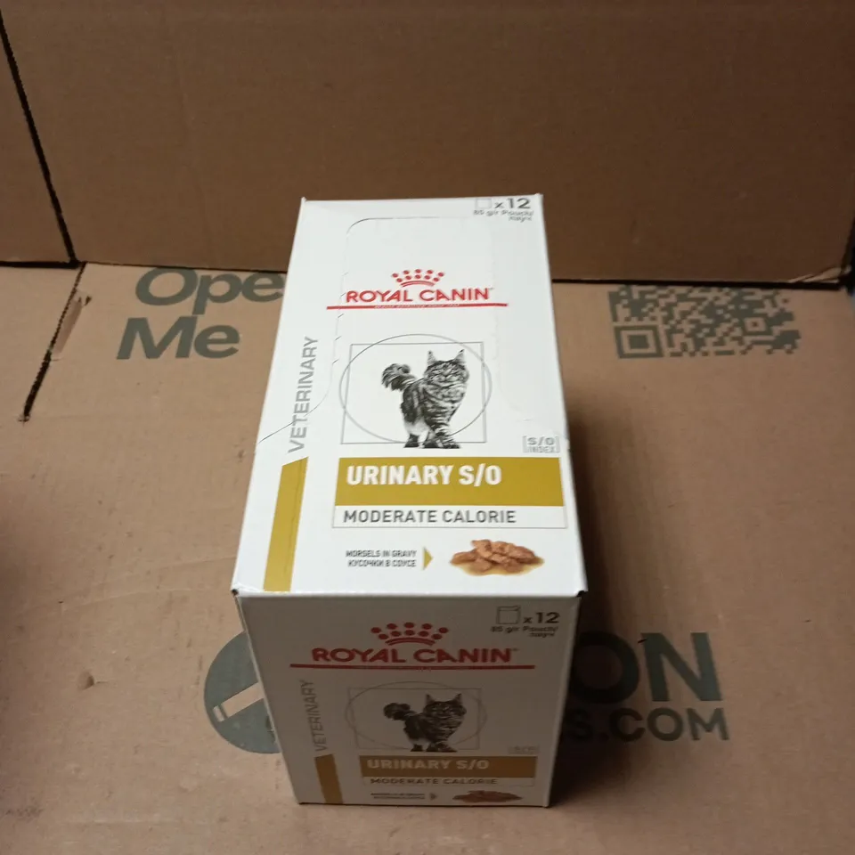 ROYAL CANIN VETERINARY DIET URINARY S/O MODERATE CALORIE CAT FOOD – 12 X 85 G POUCHES