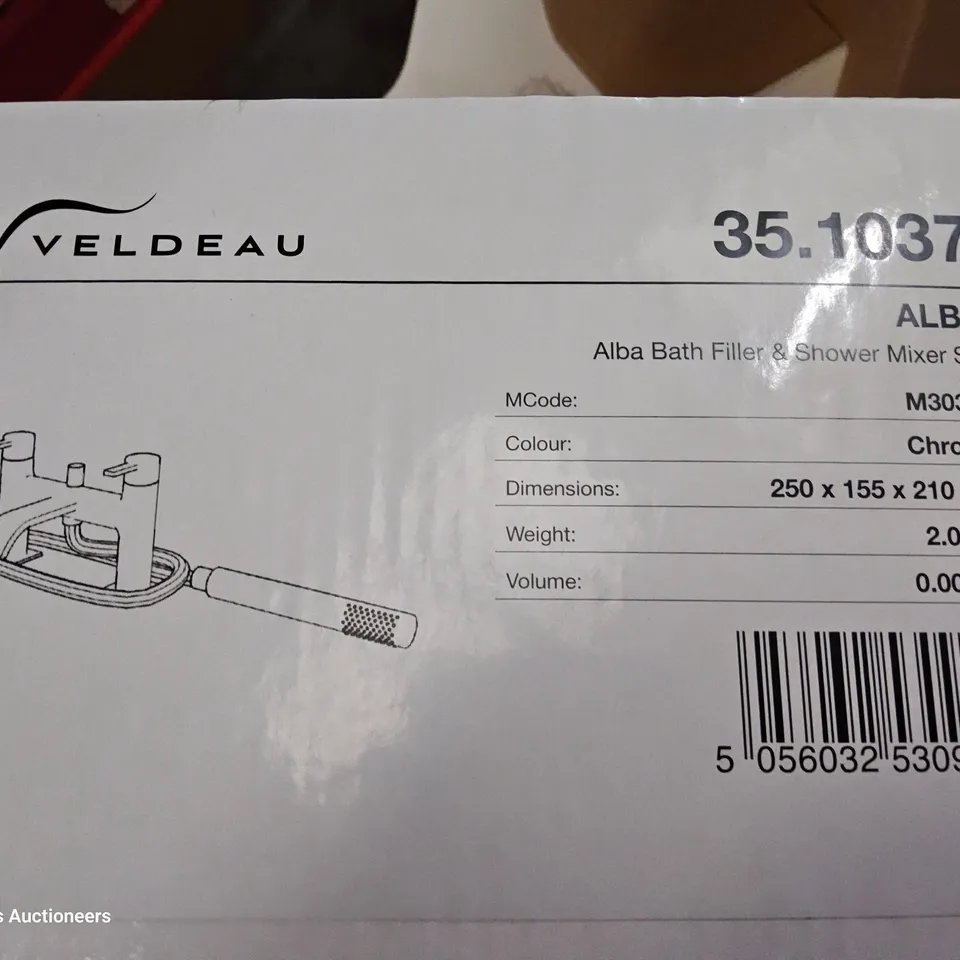 THREE BOXED VELDEAU ALBA BATH FILLERS & SHOWER MIXER SET CHROME