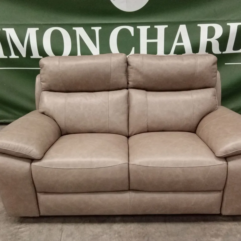 QUALITY DESIGNER ITALIAN MADE PATRIZIO 2 SEATER LEATHER SOFA