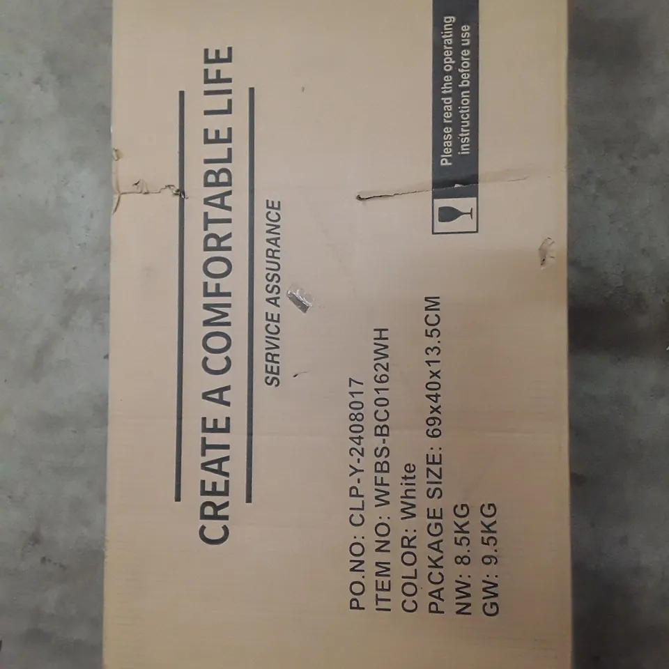 BOXED CORNER SHELVING UNIT WHITE